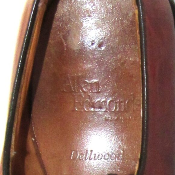 Allen Edmonds Cognac Brown Dellwood Oxfords Size 8.5 D Split-Toe Good Cond